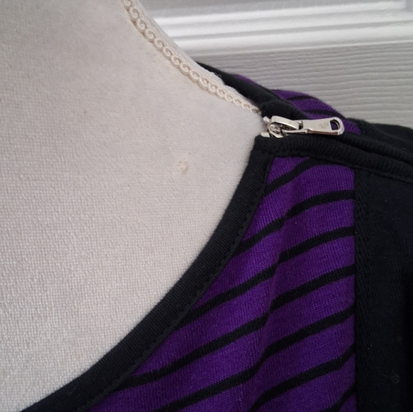 NWT Lauren Ralph Lauren Long Sleeve Top With Stripes  Size L - Picture 4 of 16